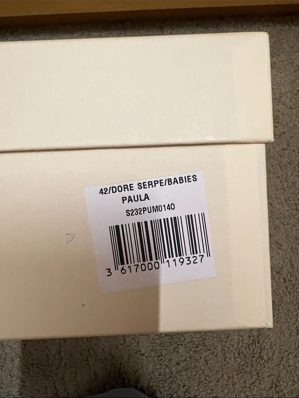Sezane Paula Babies Embossed Gold - Size US 11 - Picture 2 of 9